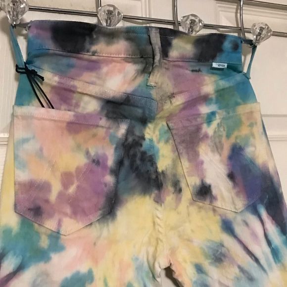 NWT $238 MOTHER | The Tripper | Swirling Secrets Pastel Tie Dye Jeans | - Picture 9 of 16